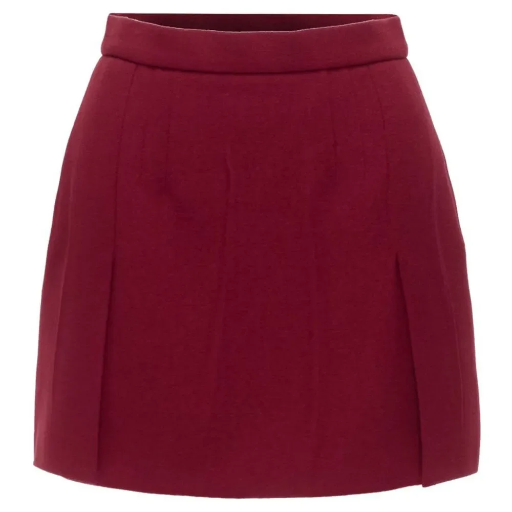 Prada Wool Blend Crepe Mini Skirt